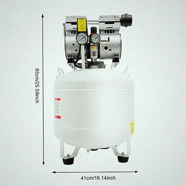 30/40L Portable Oil-Free Air Compressor with Muffler Low Noise Air Pump 115PSI