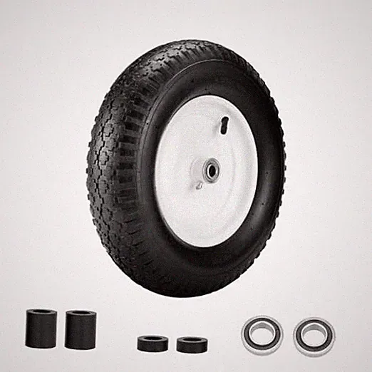 4.80/4.00-8" Air Filled Wheelbarrow 16"( Air Filled Tire) 1Pack White